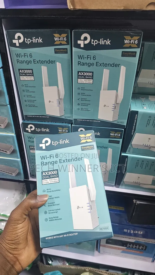 TP-Link AX3000 WiFi 6 Range Extender RE705X - 1