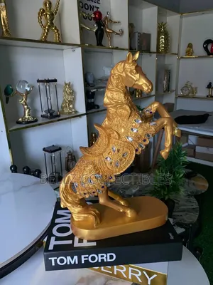 Golden Horse Sculpture - Brand New