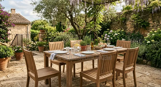 Royal Outdoor Dining Set - 4 Seaters, Gold - 1