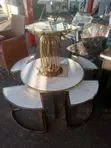 Royal Dining Set na Waje - Mai Zama 4, Zinariya - 2