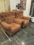 Home Interiors Brown Living Room Chairs (Set of 4) - 3