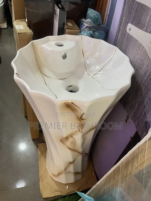 Master White Freestanding Basin - 1
