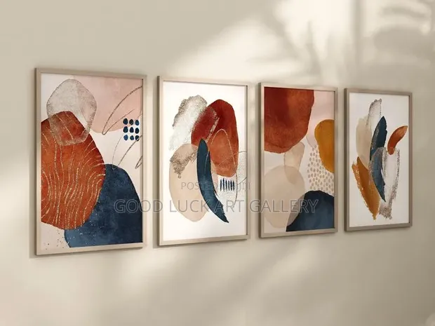 Abstract Geometric Shapes Wall Art Set - 1