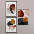 Abstract Geometric Shapes Wall Art Set - 3
