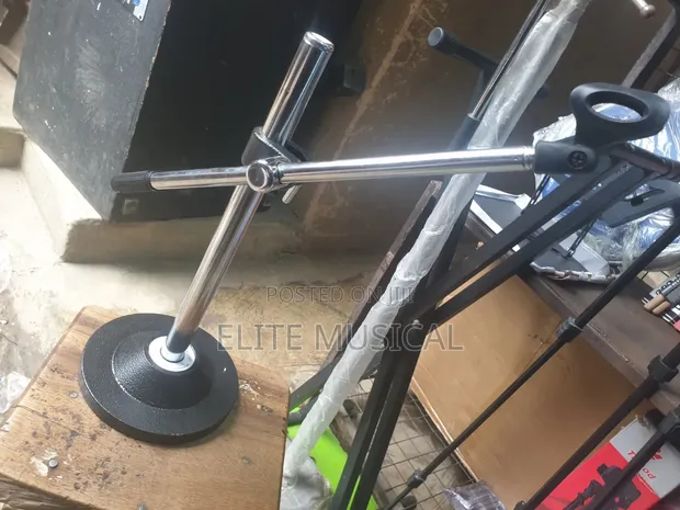 Adjustable Iron Table Microphone Stand - 1