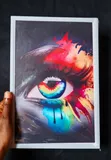 Colorful Eye PVC Wall Art 8x12 - 1