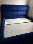 Luxurious Padded Bed Frame 6x6ft Full Upholstery - 1
