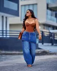 Zara Wide-Leg Jeans - Blue, Women's, Brand New - 1