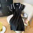 Ladies Mini Gown - Black - 4