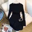 Ladies Mini Gown - Black - 5