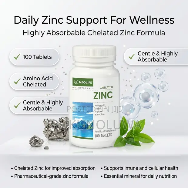 Neolife Chelated Zinc 100 Tablets - Bone & Muscle Support - 1