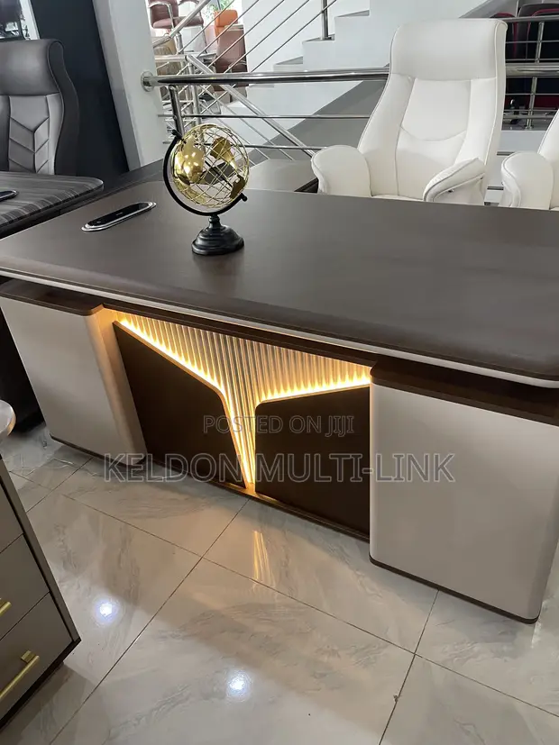 Boss Office Products Executive L-Shaped Office Table with Extension Socket - 1