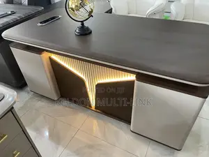 Boss Office Products Executive L-Shaped Office Table with Extension Socket