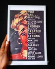 "You Are Enough" Inspirational Affirmations Wall Art - 1