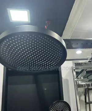 Black Matte Shower Panel with Rainfall Head