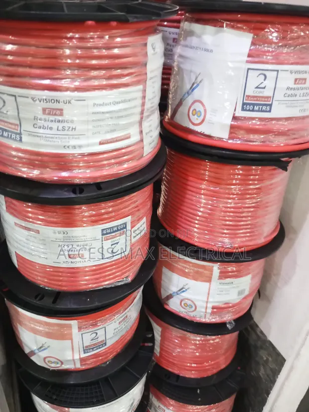 Vision UK Fire Resistant Cable, 1.5mm 2 Core, 500 Meters - 1