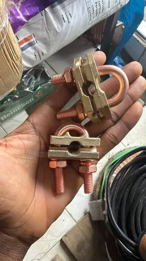Copper U-Bolt Earthing Clamp - Earth Rod Cable Clamp