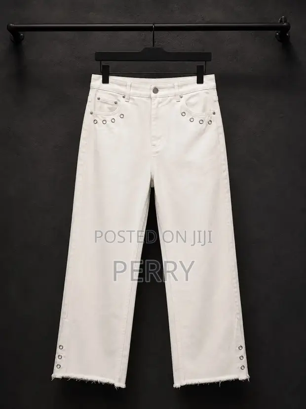 Luxury White Baggy Jean & Designer Top Set na Maza - 1