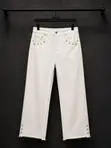 Luxury White Baggy Jean & Designer Top Set na Maza - 1