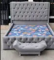 Brand New 6x6 Bed Frame with Ottoman - 1