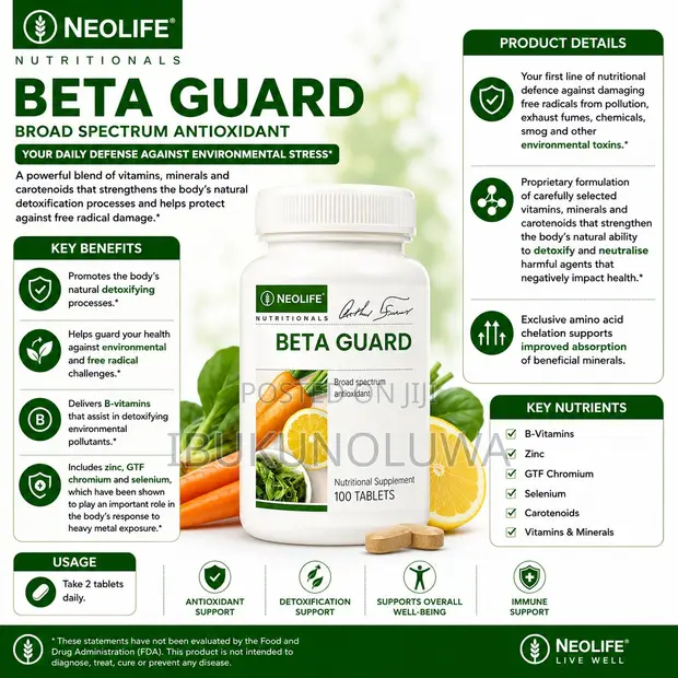 Beta Guard Whole Food Antioxidant 100 Tablets - 1