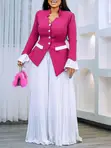 Ladies Two Piece Set - Pink - 1