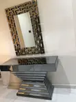 Mirrored Console Table da Drawer da Statement Mirror - 1