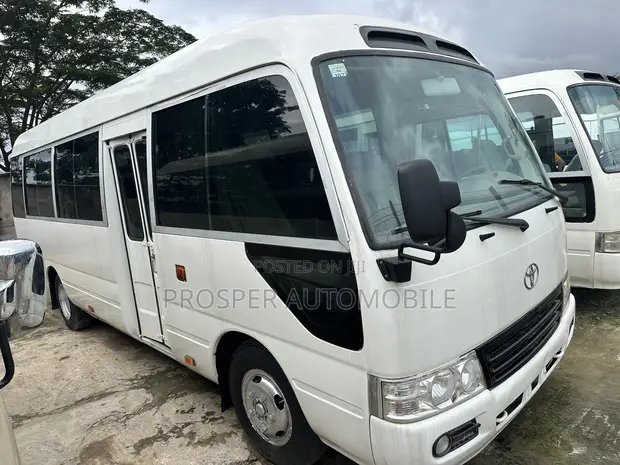 Toyota Coaster Bus 2018 White - 1
