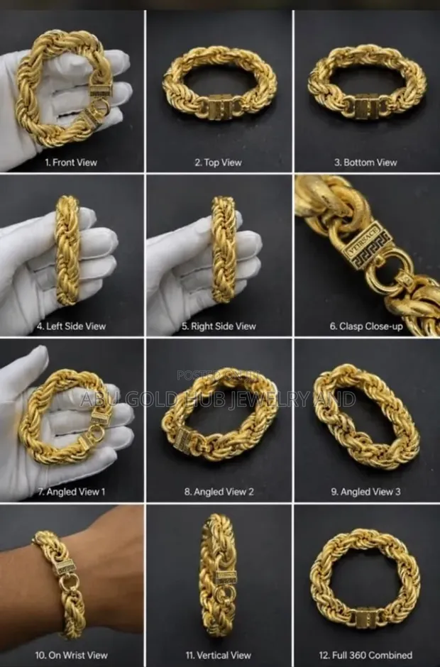Twist Wrist Chain - Gold - 1