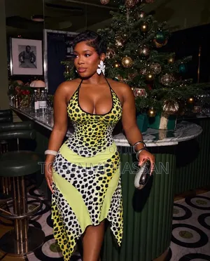 Leopard Print Backless Dress (Stretchy)