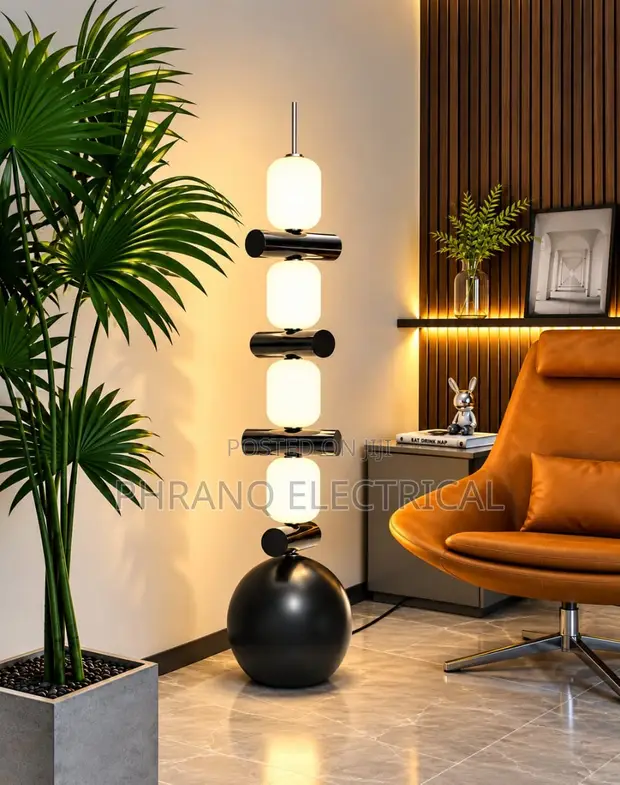 Bauhaus Designer LED Floor Lamp - Red & White - 1