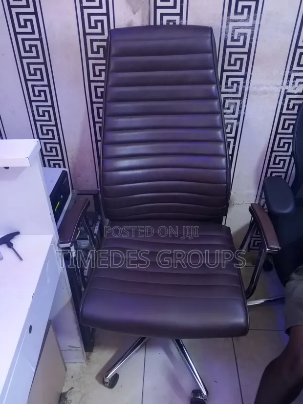Boss Office Products High Quality Office Chair - Brown Leather - 1