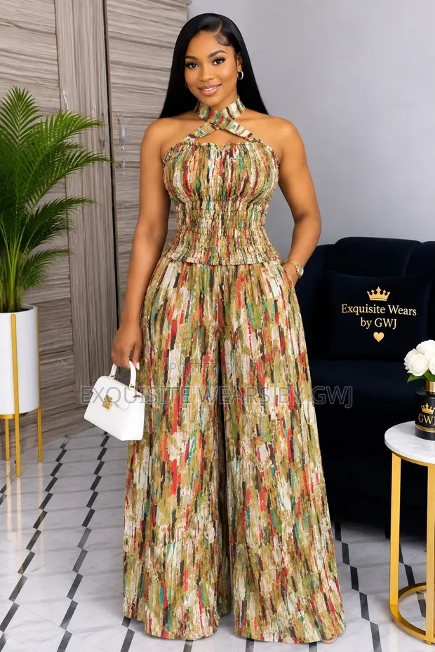 Ready to Wear Ankara Sets: Smokey Top & Palazzo Pants / Long Gown - 1