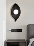 JOYINLED 11.8" Wood Grain Resin Foliage Wall Lamp - 1