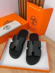 High Quality Hermes Leather Slippers - 1