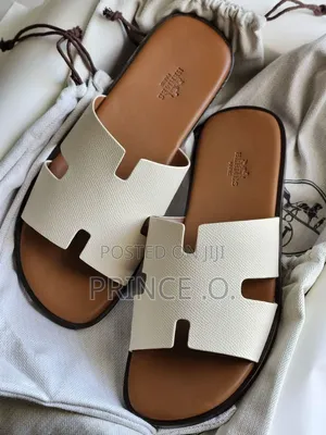 High Quality Hermes Leather Slippers