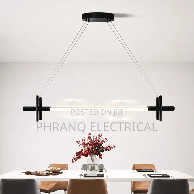 Morae Acrylic LED Chandelier - Black/Gold - 1