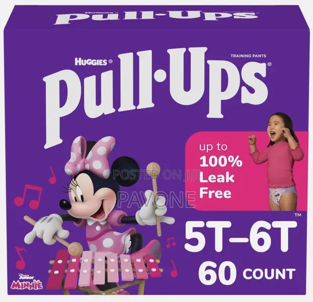 Huggies Pull-Up Training Pants Diapers Girman 5T-6T (60 Adadi) - 1