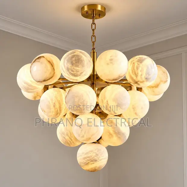 800mm Pingpong World G9 LED Marble Chandelier Lighting - 1