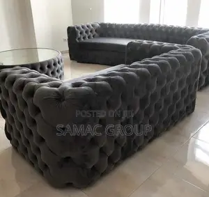 Black Button Sofa - Brand New
