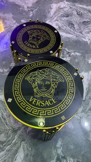 Home Interiors Round Center Table - Gold Metal Frame