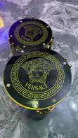 Home Interiors Round Center Table - Gold Metal Frame - 1