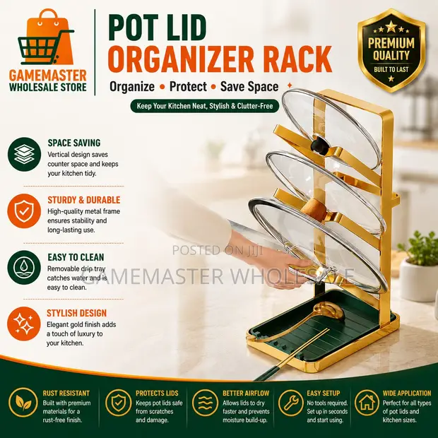 Multifunctional Pot Lid Holder & Spoon Rest - 1