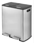 40L Stainless Steel Two Compartment Pedal Bin - 2