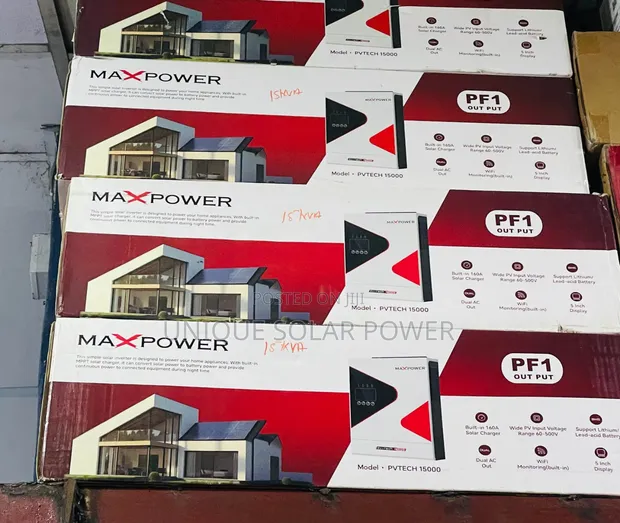 Maxpower PVTECH 15000 15KVA PF1 Hybrid Solar Inverter - 1