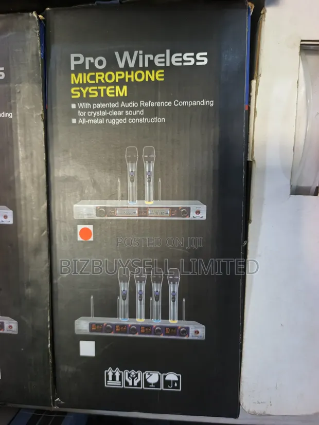 Pro 4-Channel Wireless Microphone System with Handheld Mics - 1