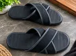 Easy Wears Hand Crafted Leather & Suede Slippers - Black - 5