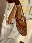Zara Women's Brown Faux Leather Flat Shoes - Size 37 - 1