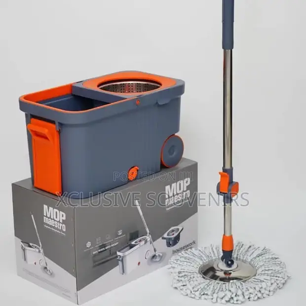 Premium 360 Degree Magic Spin Mop with Telescopic Steel Pole - 1