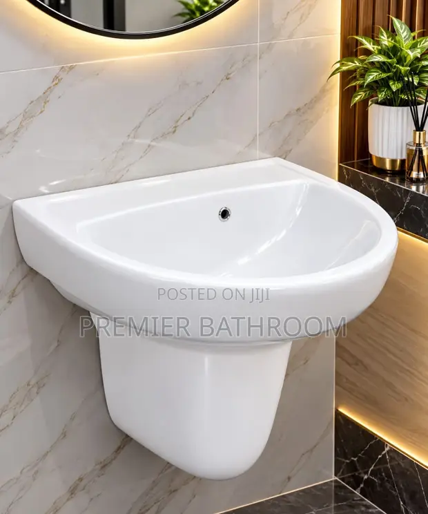White Wall Hung Basin - Master Brand - 1